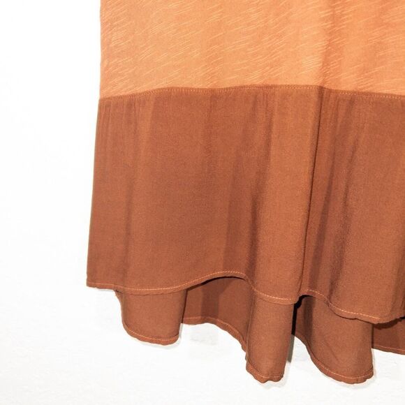 NWT Left of Center x Anthropologie Brown Button Back Tunic Top Size XS - Picture 4 of 10